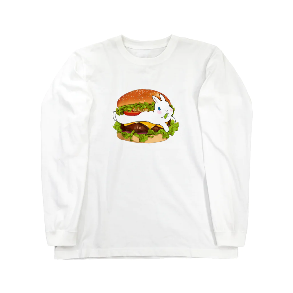 うさぎ王子のしもべのチーズラビットバーガー ロングスリーブTシャツ