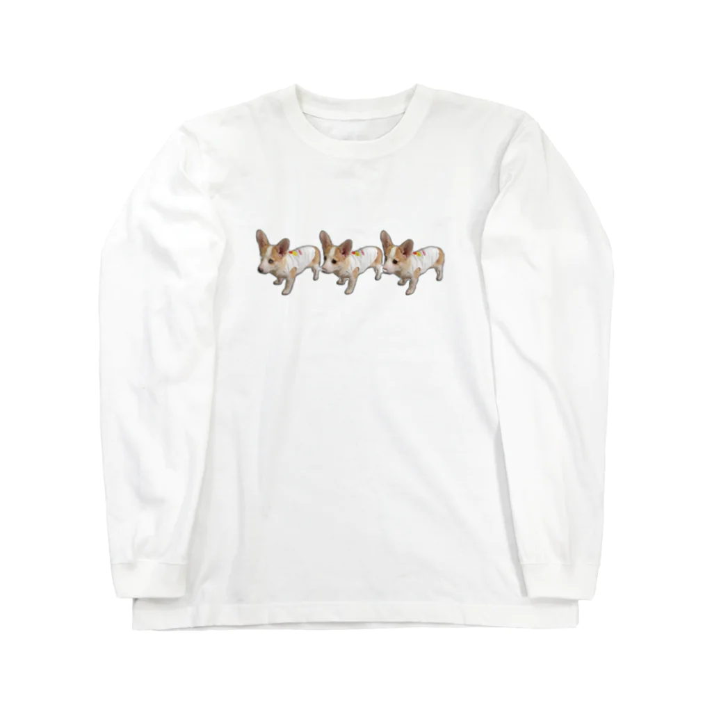 tetetetenの3連てんちゃん Long Sleeve T-Shirt