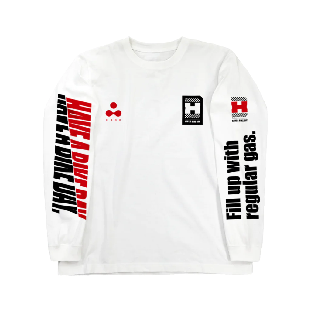 HAVE A BIKE DAY. ＠ SUZURIのHABD regular gas Long Sleeve T-Shirt