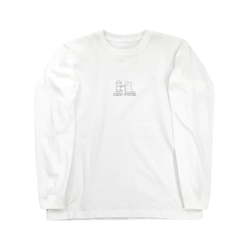 Addamsのネコパワー Long Sleeve T-Shirt