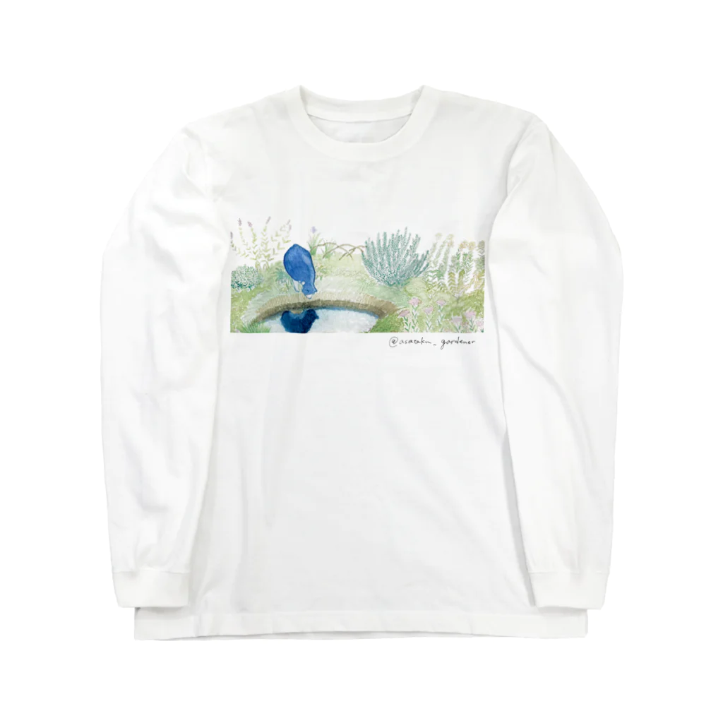 asataku gardener (alice garden design)の猫の庭 Long Sleeve T-Shirt