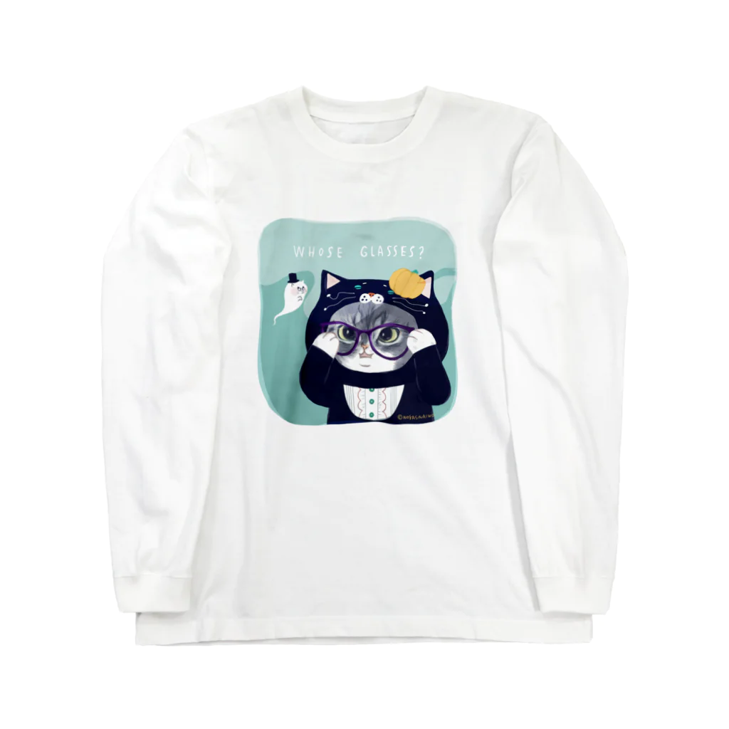 wokasinaiwoのイタズラ猫10ズ（ぷりん） ロングスリーブTシャツ