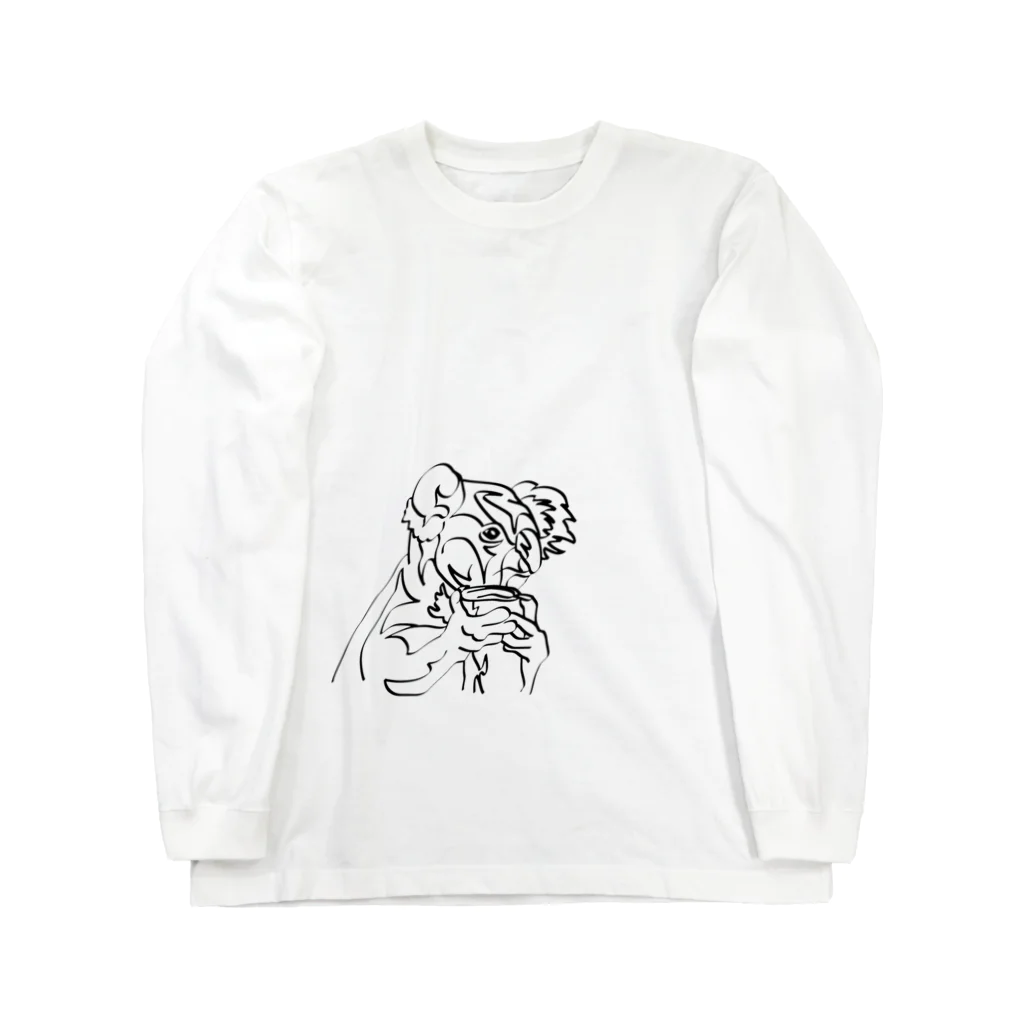 junichi-goodsのコアラ（モノクロ） Long Sleeve T-Shirt