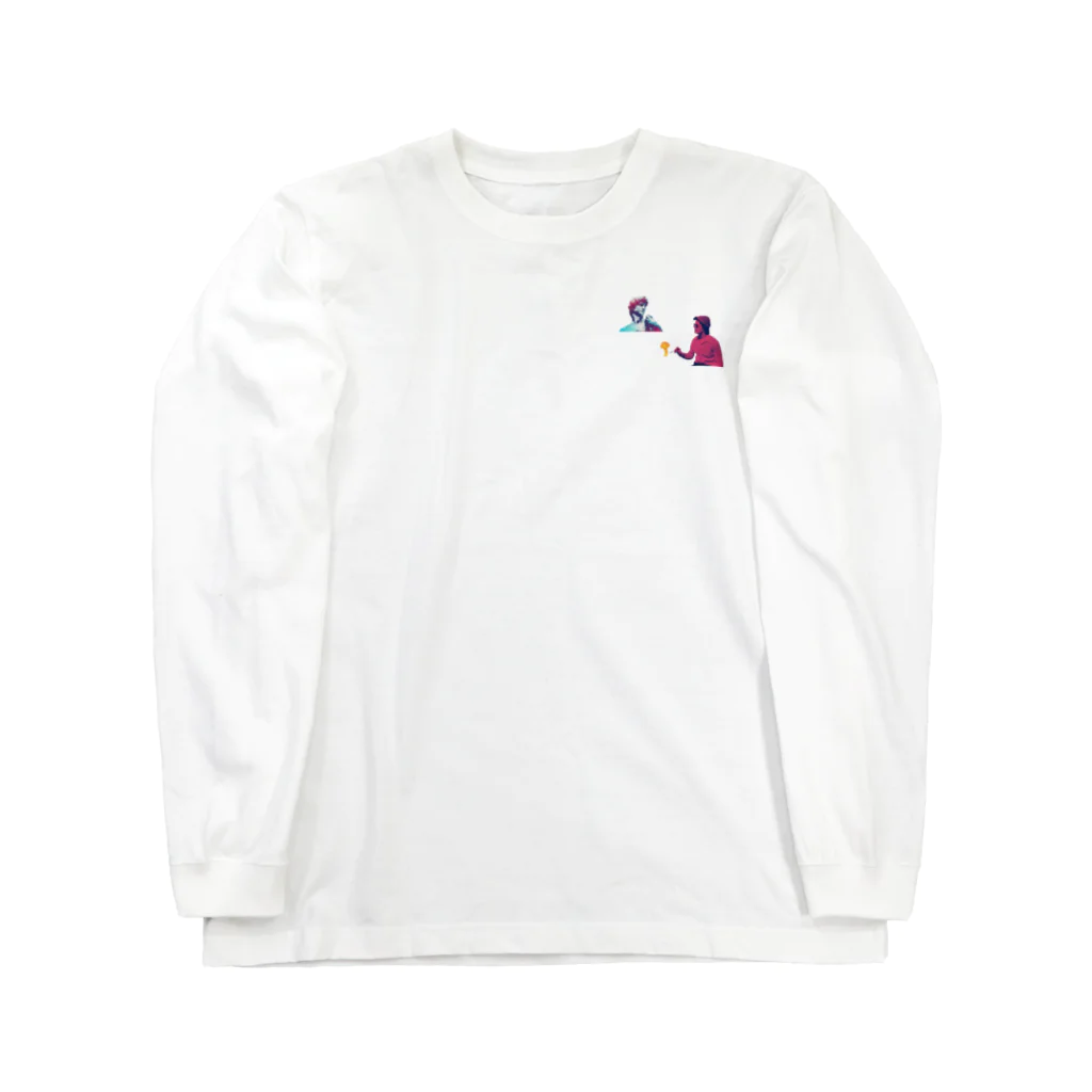 fly bowのミケランジェロを描く女 Long Sleeve T-Shirt