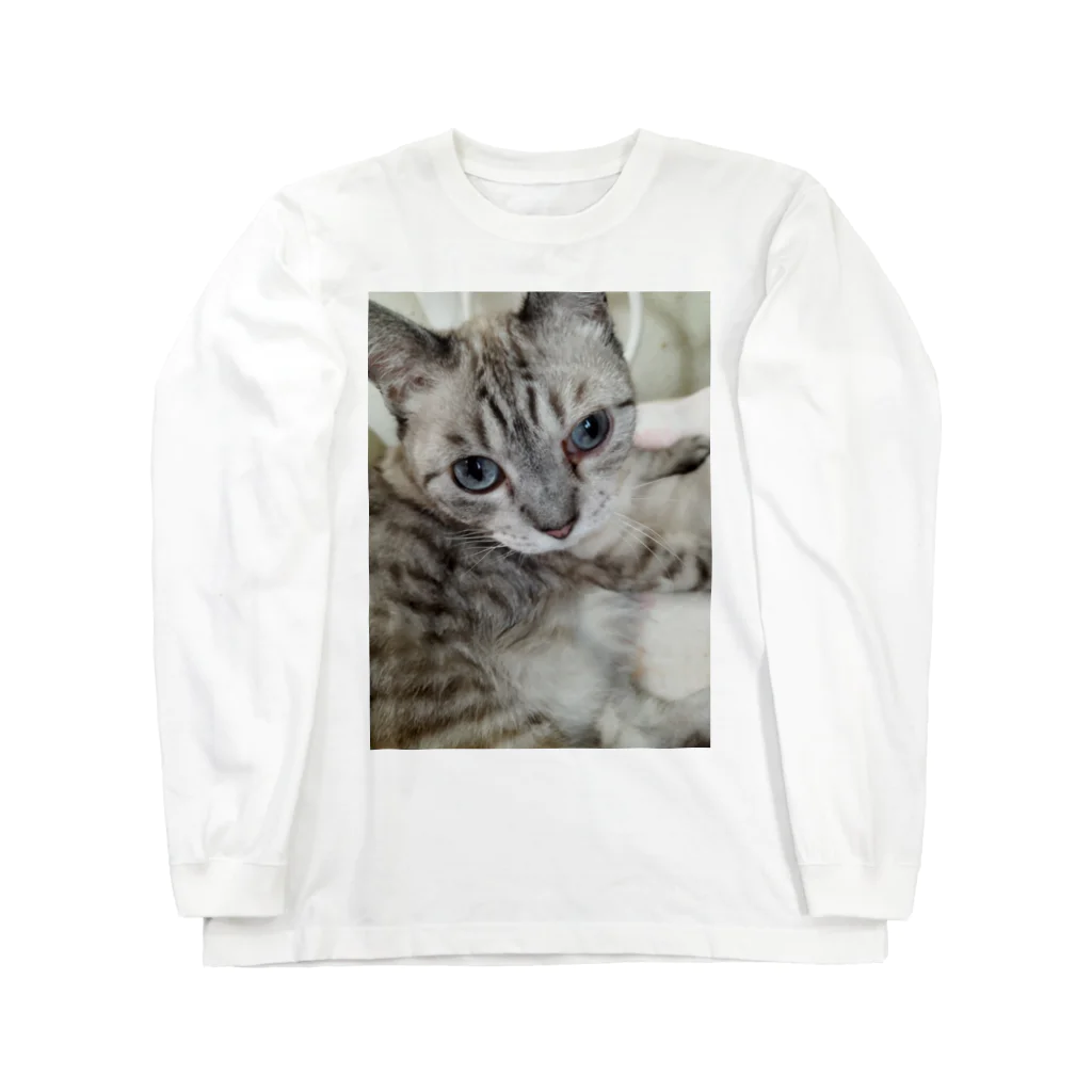 ねこの森でお散歩のフッワフワのシャムミックス Long Sleeve T-Shirt