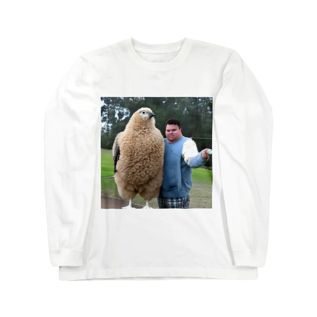 川瀬扇子＼🍦🐥🍦／のふわふわでっか鳥 Long Sleeve T-Shirt