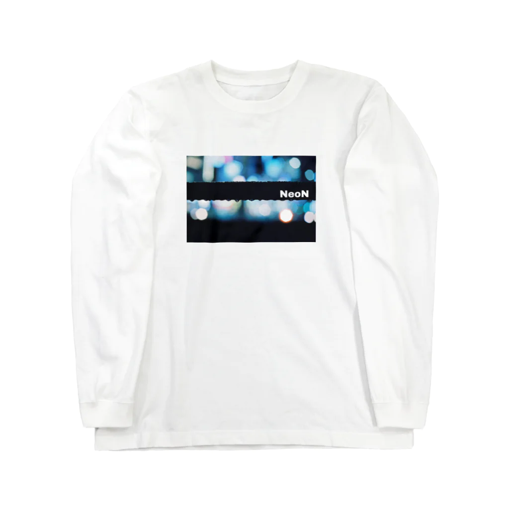 doorのお店のネオン街の雫 Long Sleeve T-Shirt