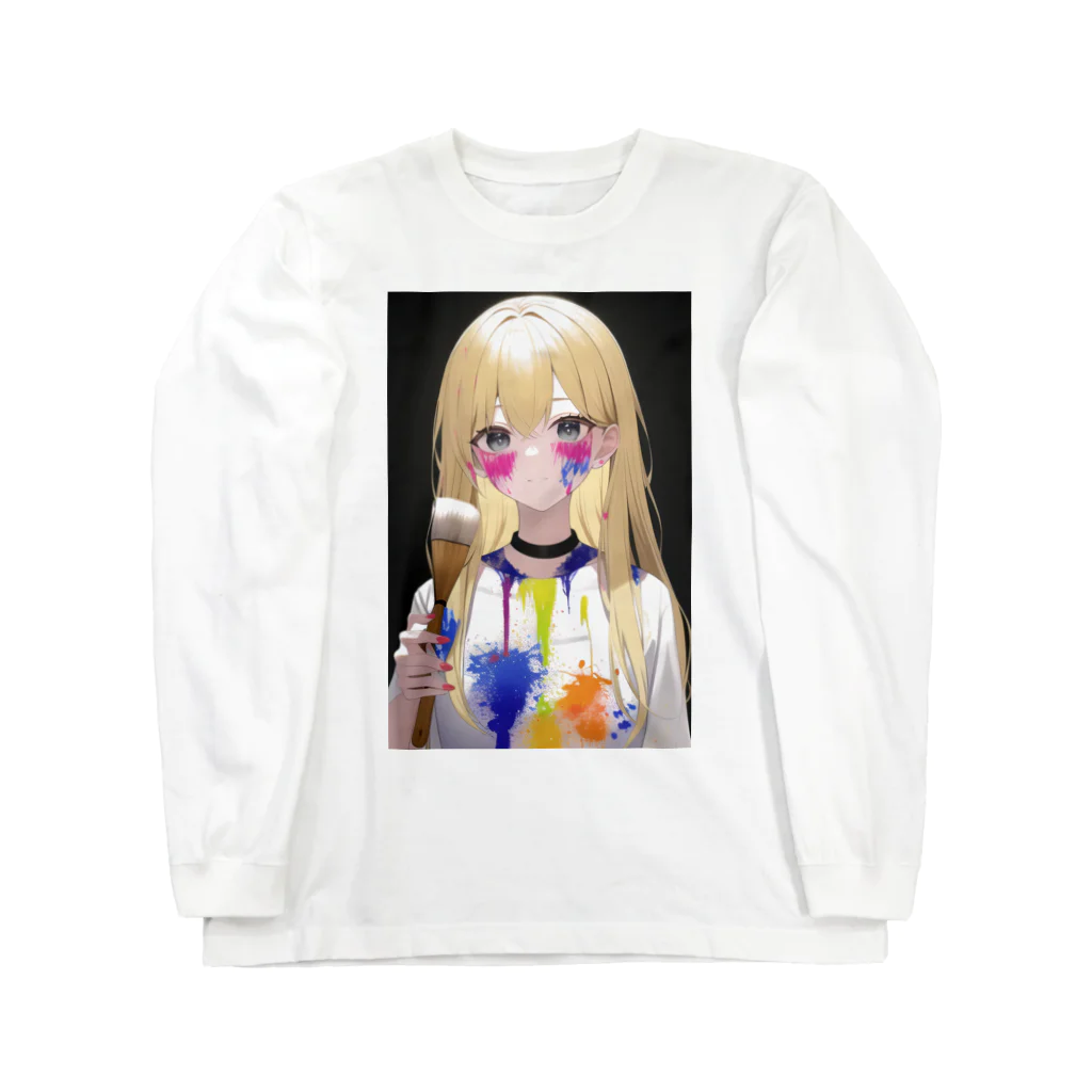 AI絵師イオナのイオナちゃん(絵の具)🎨 ロングスリーブTシャツ