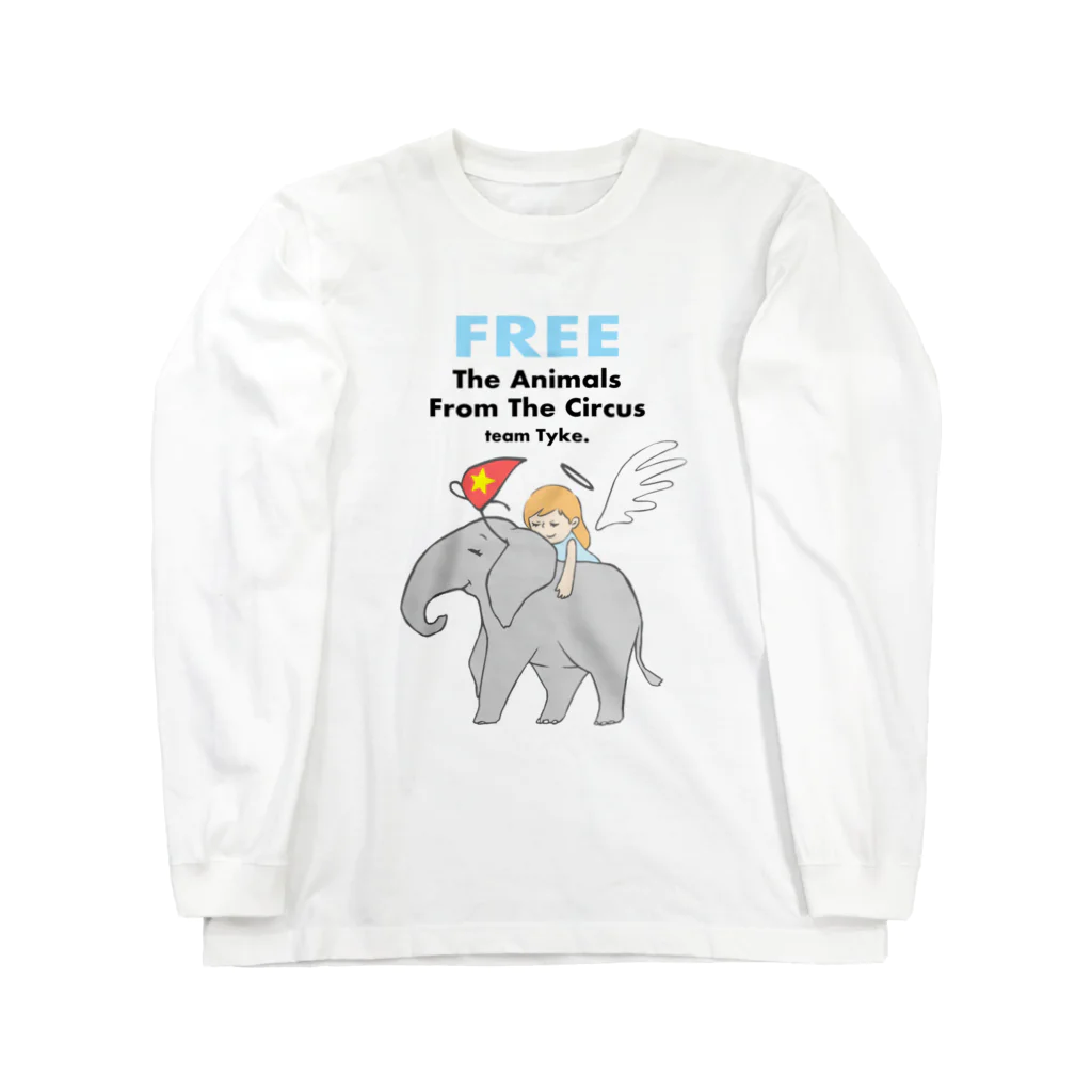 チームTyke グッズショップのタイクと天使 ロングスリーブTシャツ