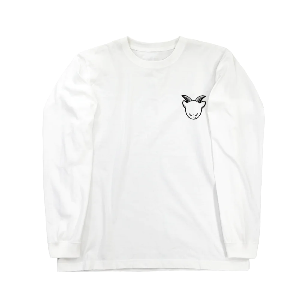 げんじぃの吉がけ牧場 / 76歳のヤギ飼いの「あくま×あくま」ちょっと可愛い悪魔なヤギ Long Sleeve T-Shirt