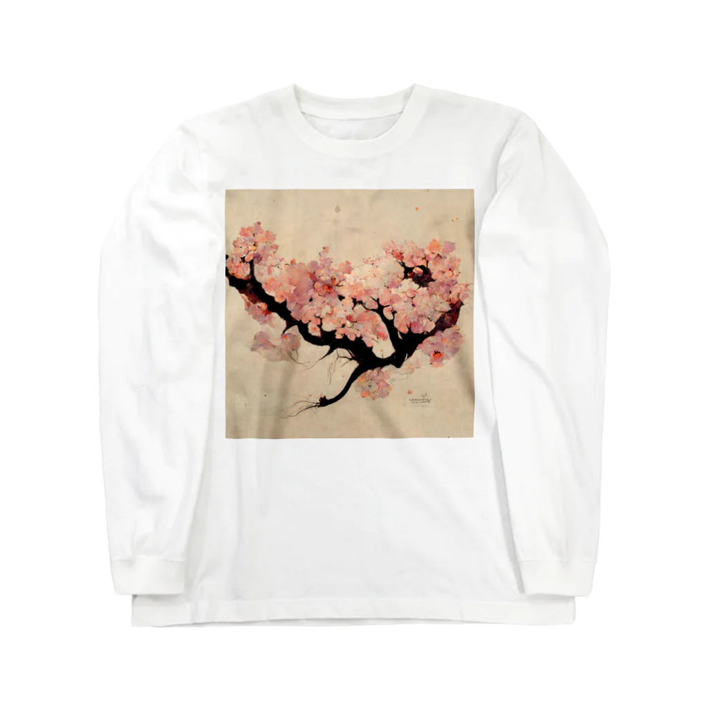 2024のAI「桜」Tシャツ（2） ロングスリーブTシャツ