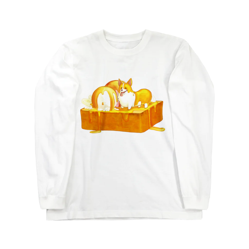 ねむいのハニトーコーギー Long Sleeve T-Shirt