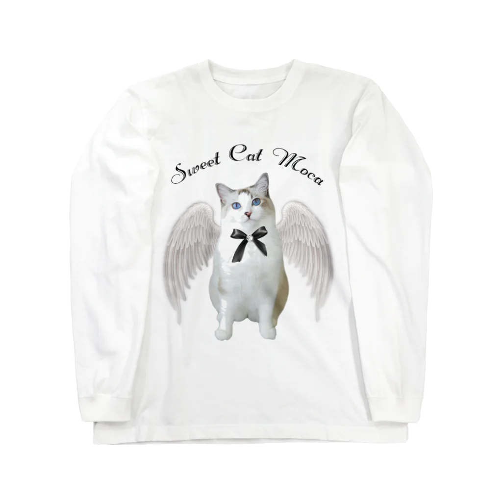 ふとんの♱𝔞𝔫𝔤𝔢𝔩 𝔠𝔞𝔱 𝔪𝔬𝔠𝔞♱ Long Sleeve T-Shirt