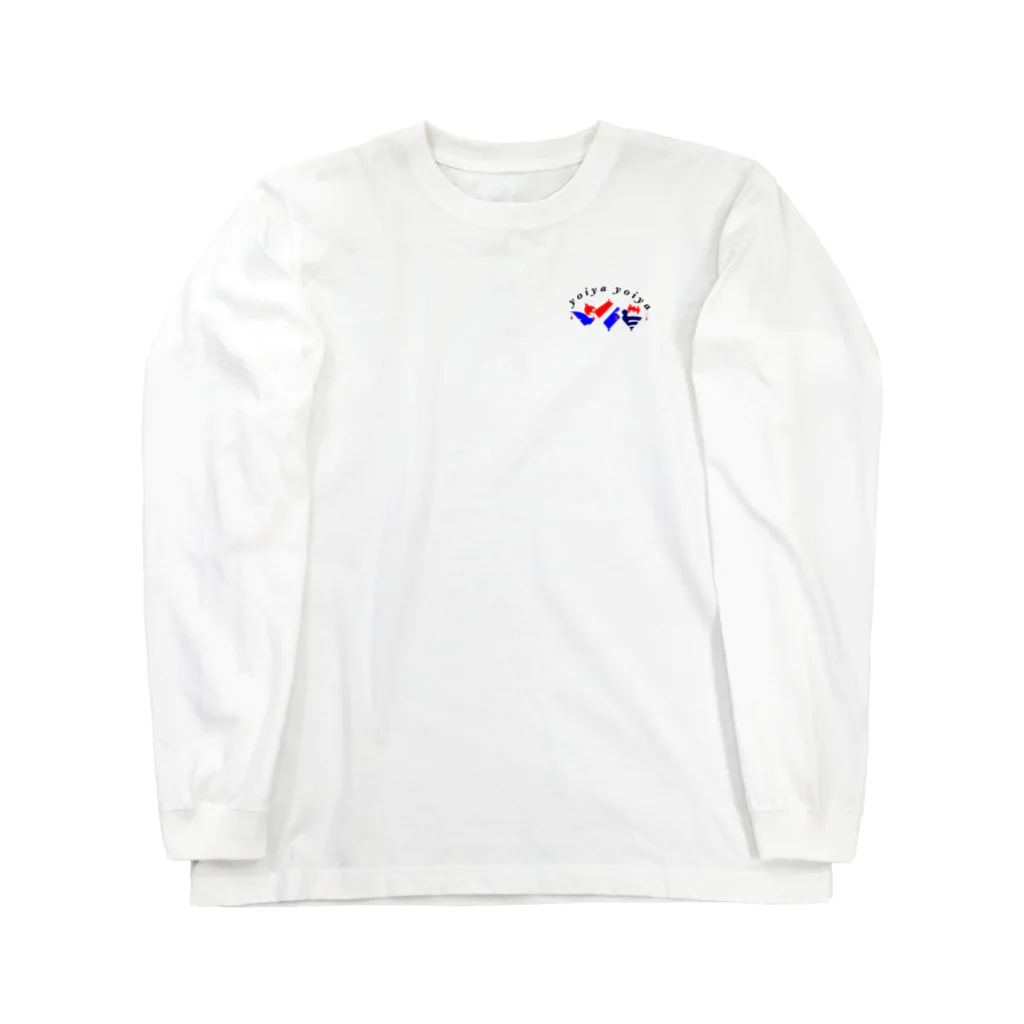 大守屋（凧屋SUZURI店）/凧/黒猫/長崎の猫八 Long Sleeve T-Shirt