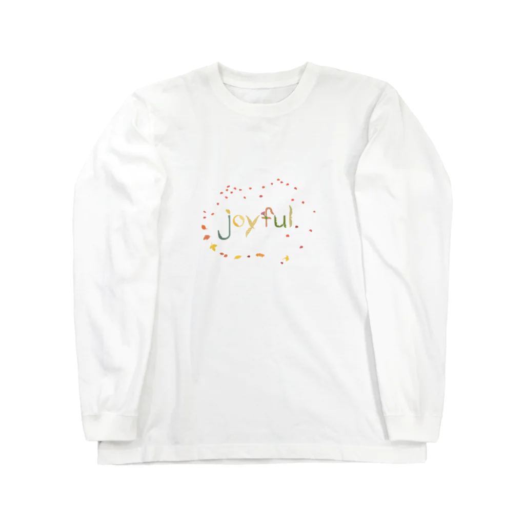 Mirai GotoのLeaf Font Series_joyful with flower petals ロングスリーブTシャツ