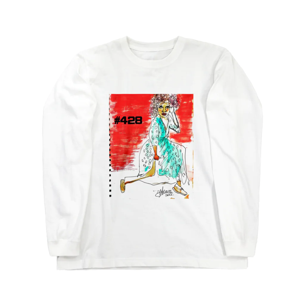 羊羹 Shop @yokans.artspaceの#原宿アフロ GAL  ロングスリーブTシャツ