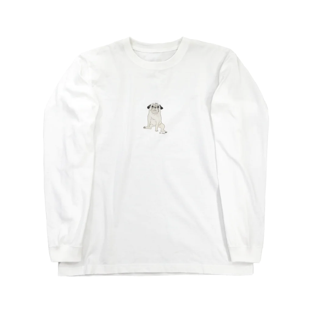 chiaki satoのパグ座り Long Sleeve T-Shirt