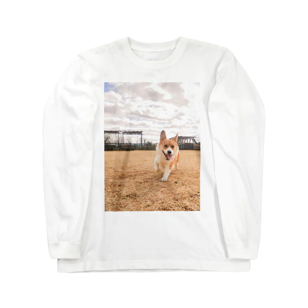 脚長コーギーの脚長コーギーむぎくん Long Sleeve T-Shirt