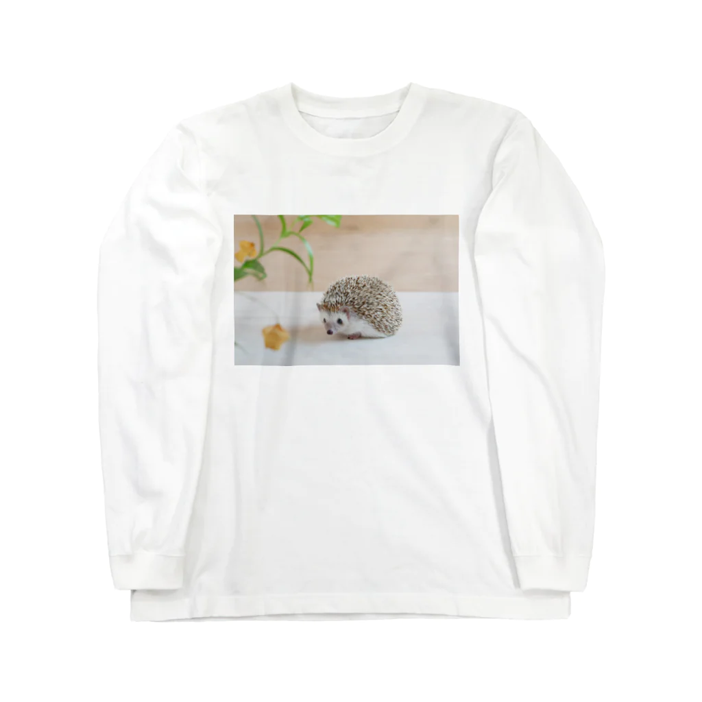 むぎこむ工房の上目遣いのハリネズミ Long Sleeve T-Shirt