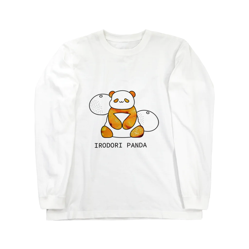 パンダ屋さんのIRODORI PANDA みかん Long Sleeve T-Shirt