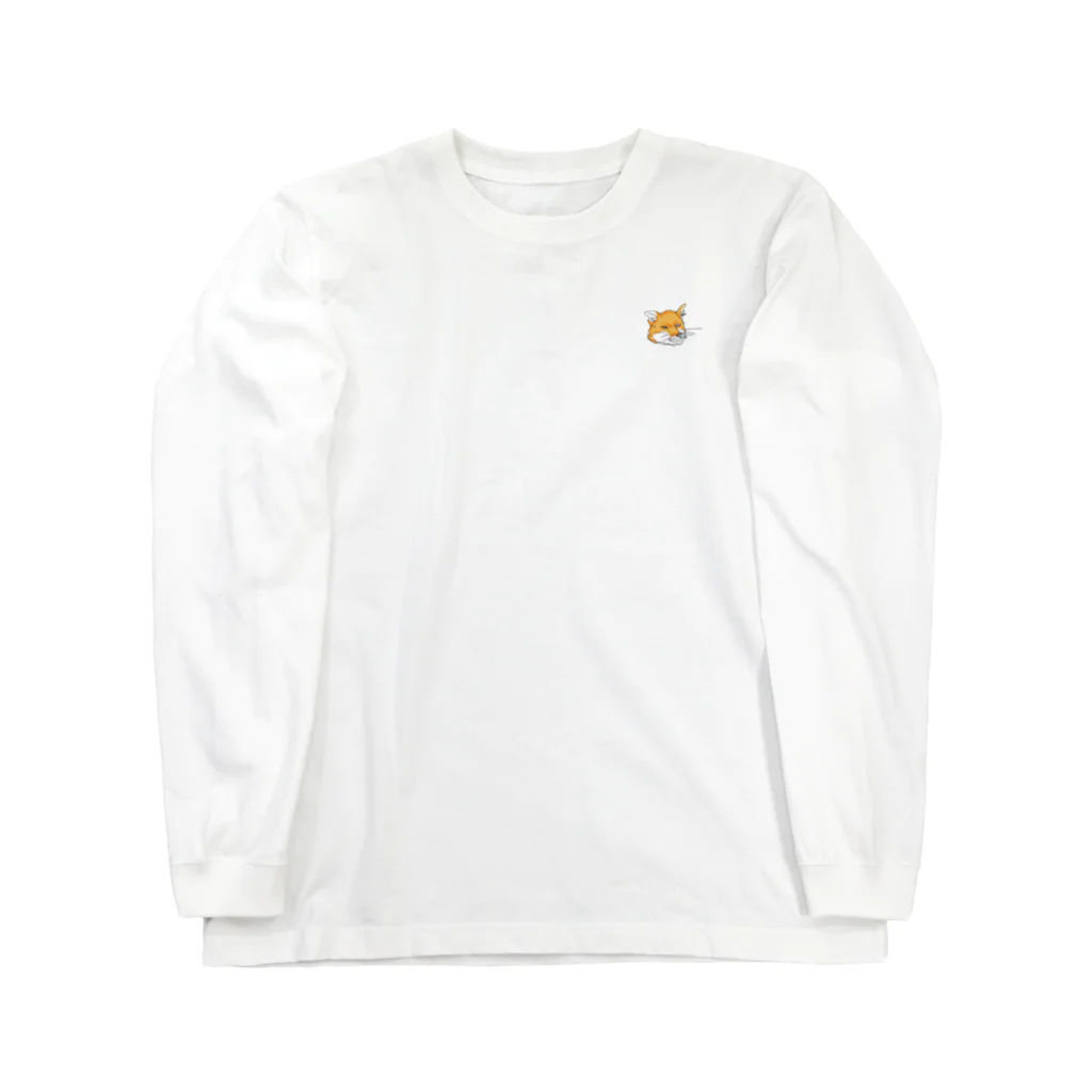 キリストいらズの足で描いたキツネ Long Sleeve T-Shirt