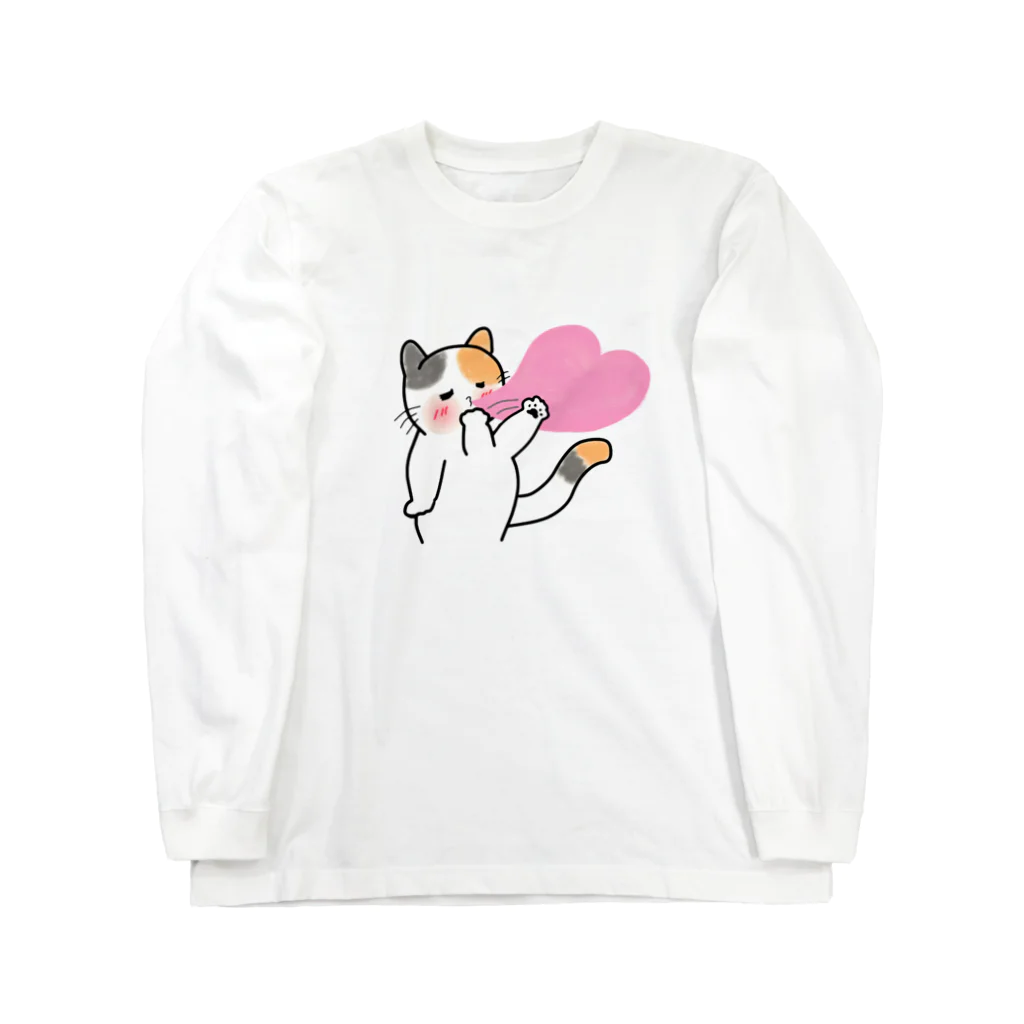 momo-nonoのもちもちほっぺのねこ Long Sleeve T-Shirt