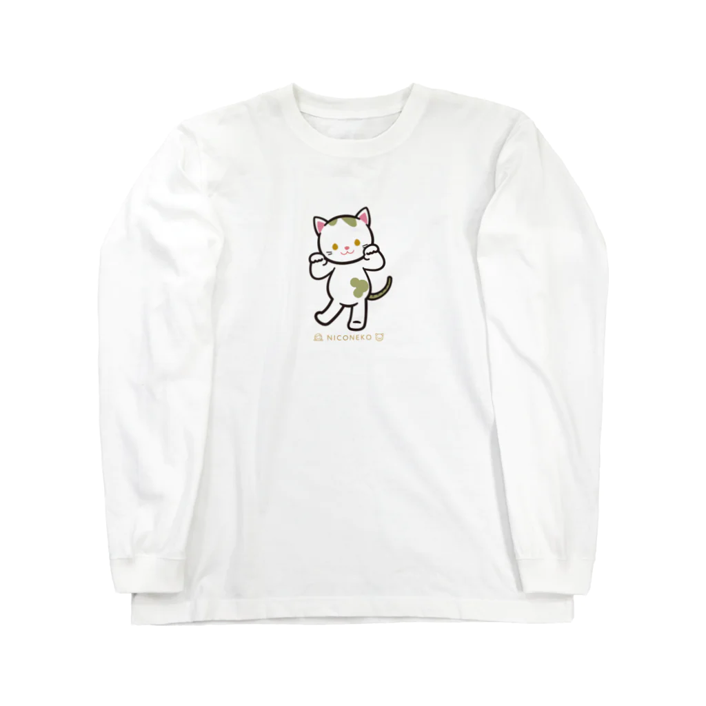 にこねこ【保護猫の保育園】のミッキーロングスリーブTシャツ ロングスリーブTシャツ