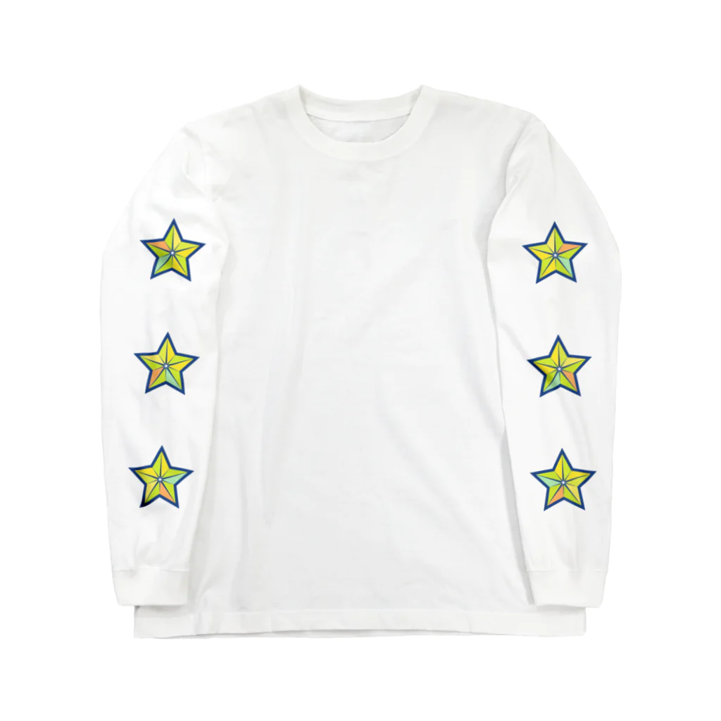 ハナドリカ SUZURI店の星々ソデスター Long Sleeve T-Shirt