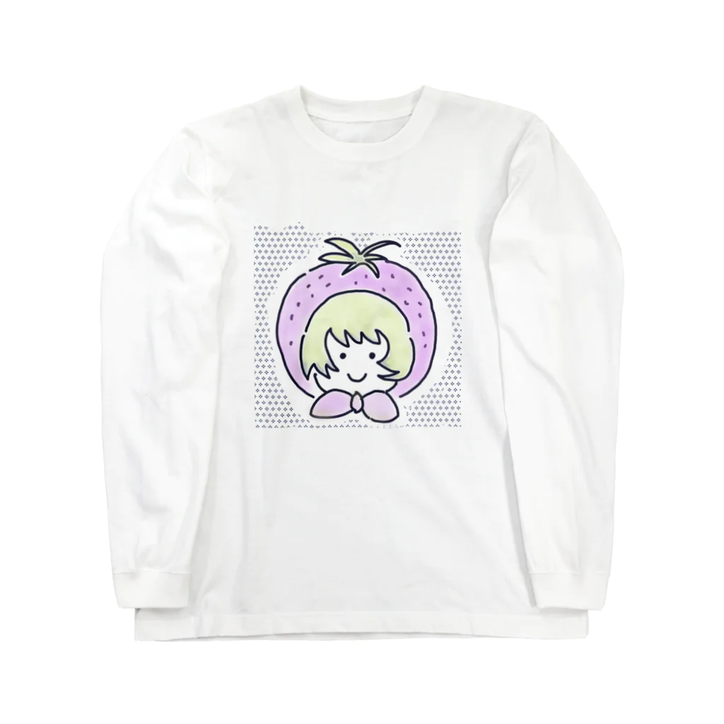 🇯🇵Ichigoichie 苺いち絵のコラボ商品　苺いち絵的マミちゃんイチゴgirl ロングスリーブTシャツ