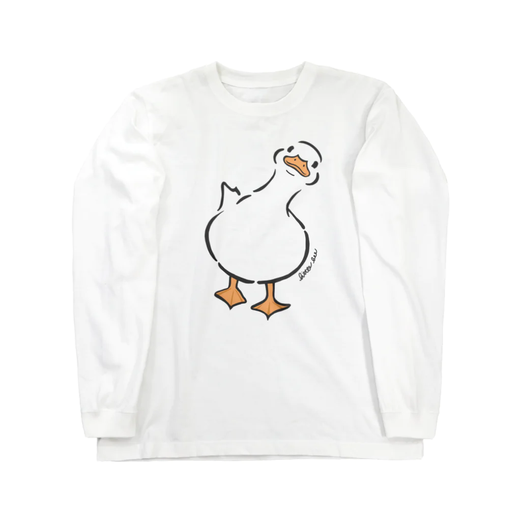 little bee リトルビーのアヒル あひる ダック duck( ﾊﾞｯｸﾌﾟﾘﾝﾄ要確認) Long Sleeve T-Shirt