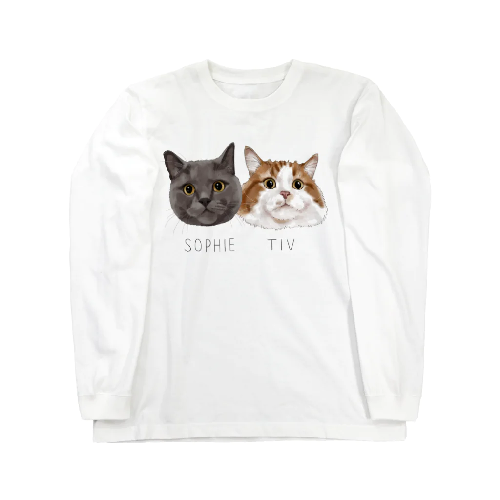 みきぞーん｜保護猫 ミッキー画伯と肉球とおともだちのsophie tiv Long Sleeve T-Shirt