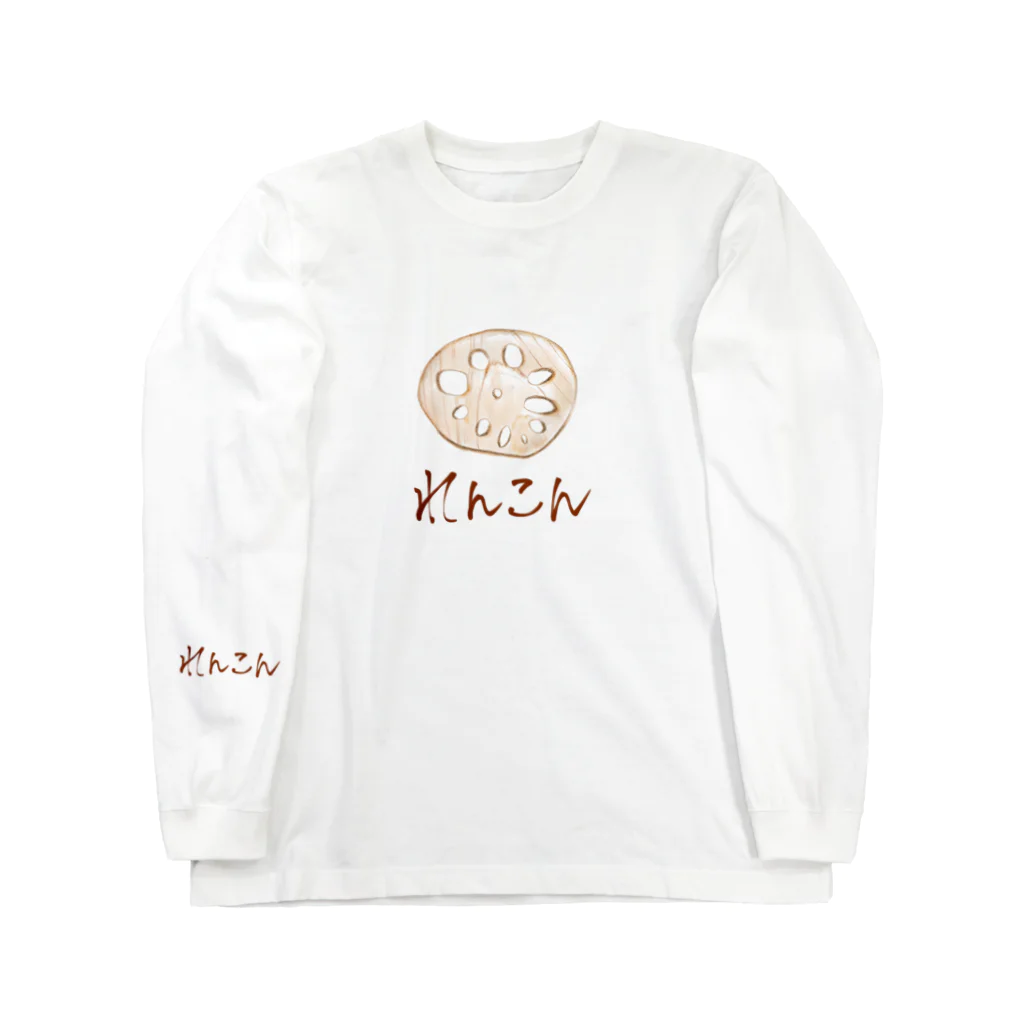 にじのかかるゆめの多分れんこん ロングスリーブTシャツ