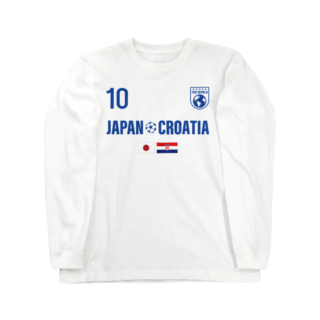 アージーのクロアチア ジャパン ワールド サッカー ロングスリーブTシャツ