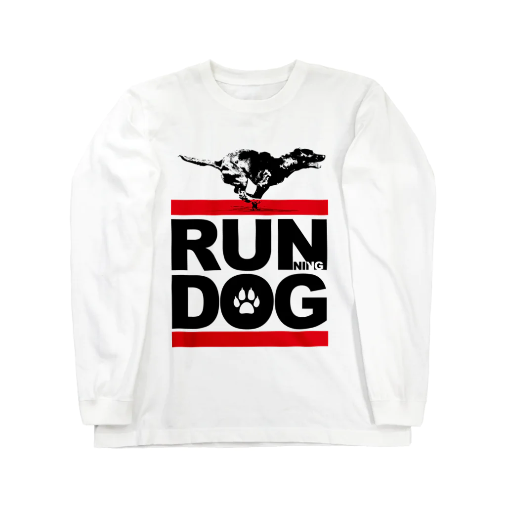 COOL CAT★GRAPHICSのRUNNING DOG　走ってる犬　CCG-005-2W Long Sleeve T-Shirt