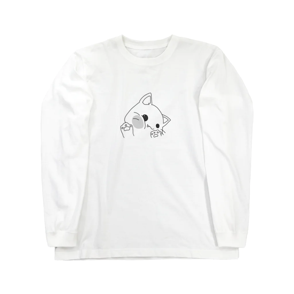 絵菜の張り付く猫 Long Sleeve T-Shirt