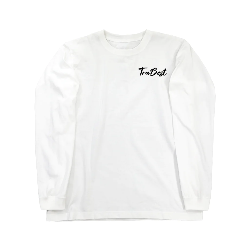 トト / TraBest - コスパの良い旅Vlogの全9色 黒ロゴ 黒字バックプリント ロングTシャツ Long Sleeve T-Shirt