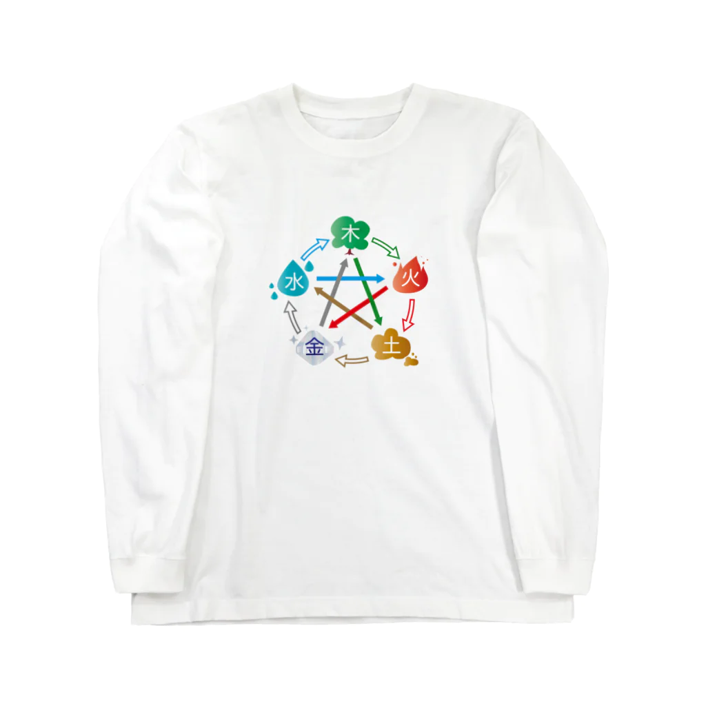 乙屋の乙屋　五行相関図だよ Long Sleeve T-Shirt