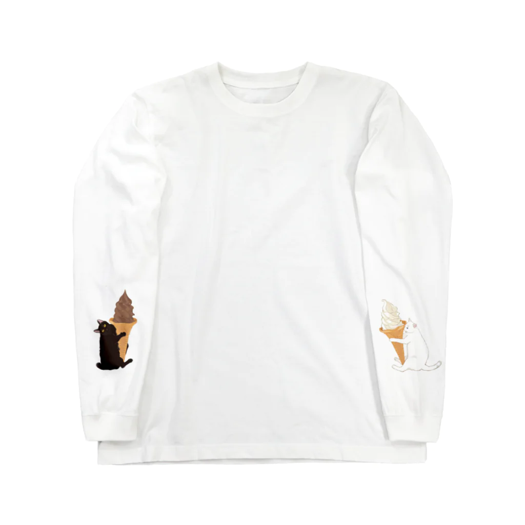 元祖ふとねこ堂のおもてなしソフトクリーム Long Sleeve T-Shirt