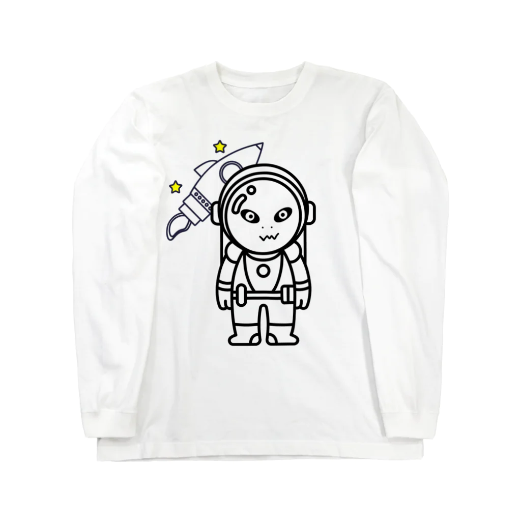 ブーブスエイリアンのスペースマン Long Sleeve T-Shirt