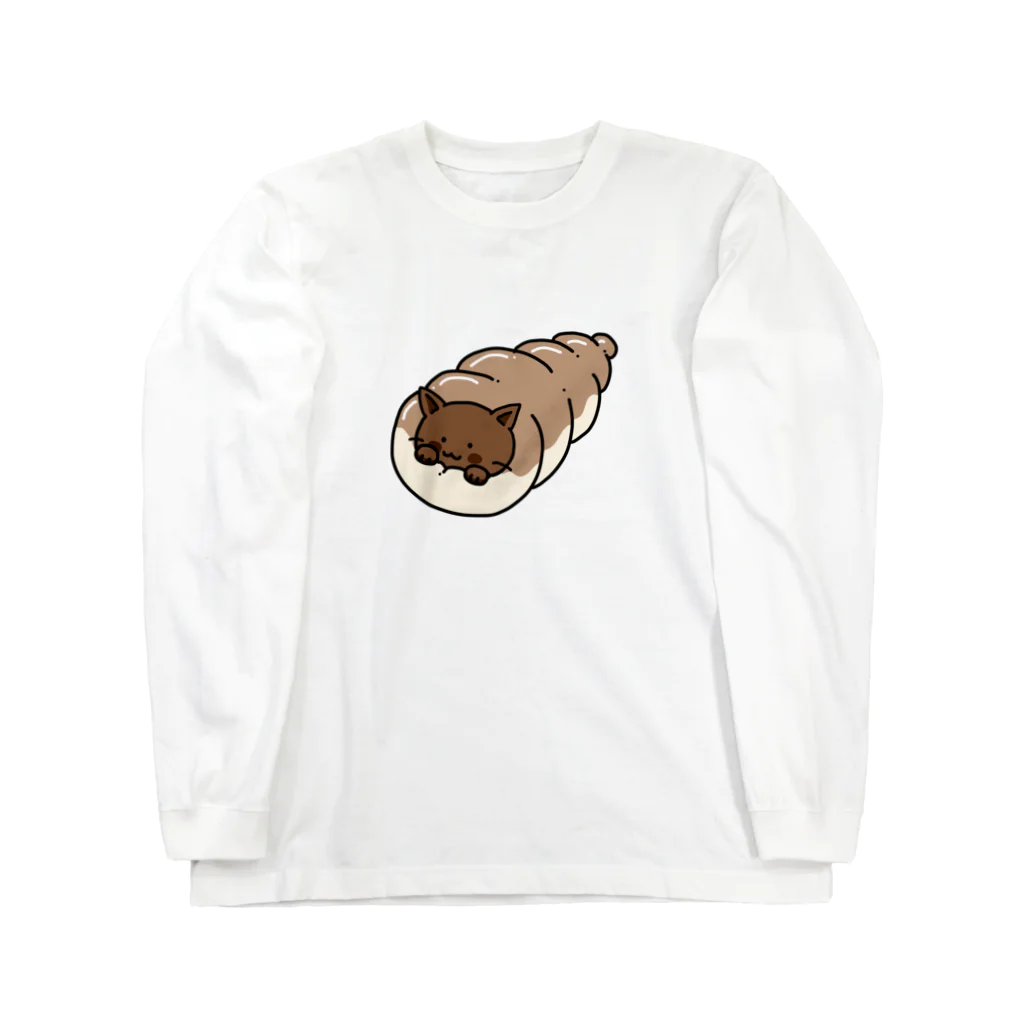 福モウフのチョココロネコ Long Sleeve T-Shirt