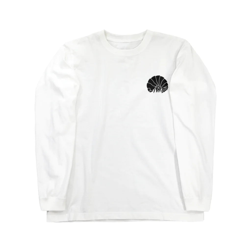 kg_shopの[☆両面] ダンゴムシだ【視力検査表パロディ】 Long Sleeve T-Shirt