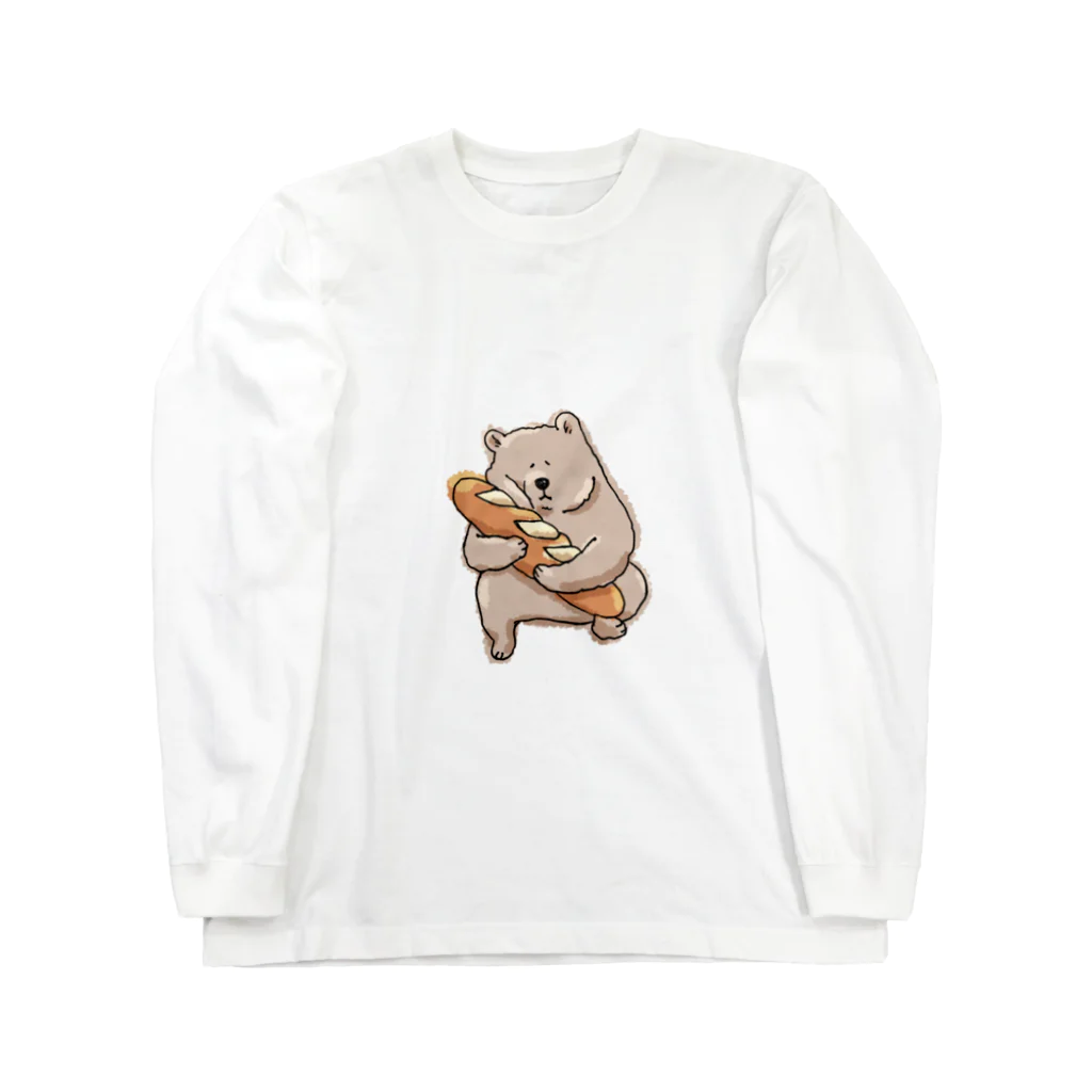 くまこのパンをギューするくまさん Long Sleeve T-Shirt