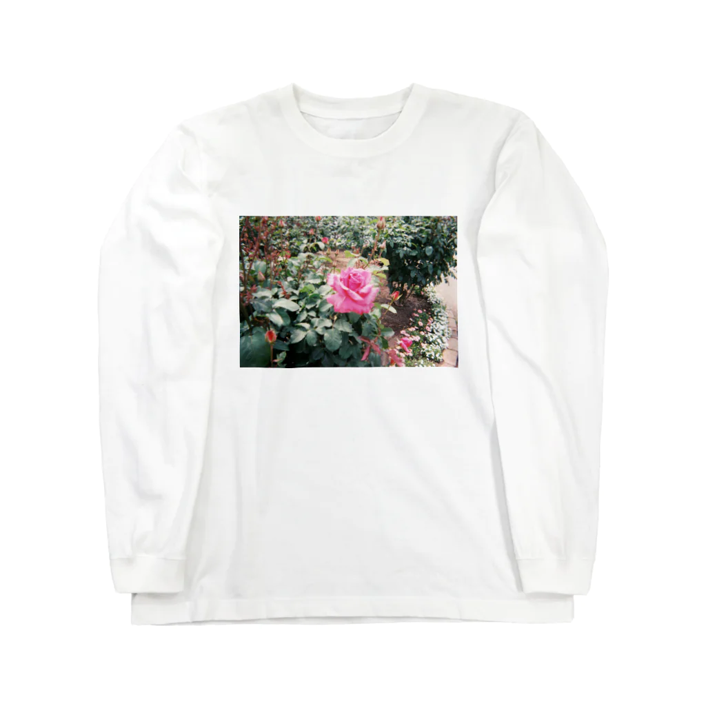 ピノ pino 피노のPink Rose Film ロングスリーブTシャツ