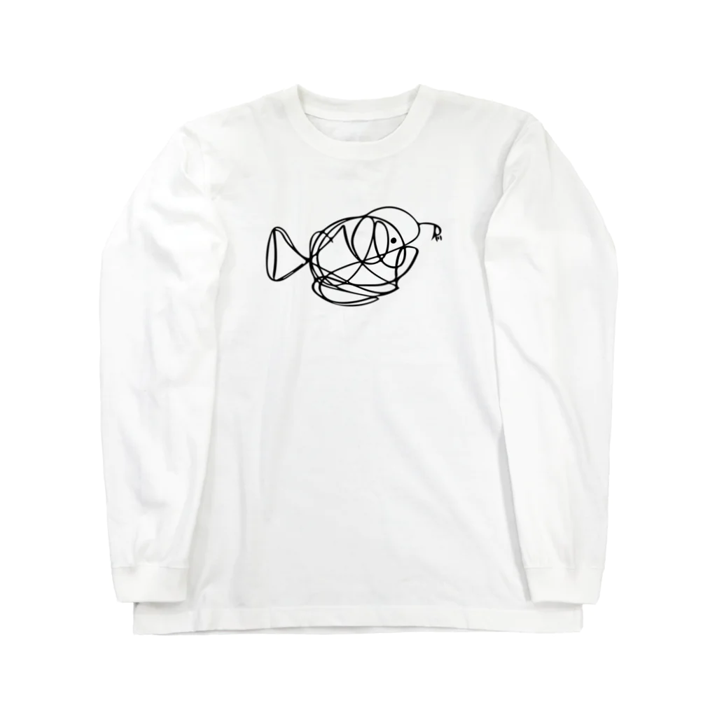 KUDOのScribbled Footballfish Long Sleeve T-Shirt