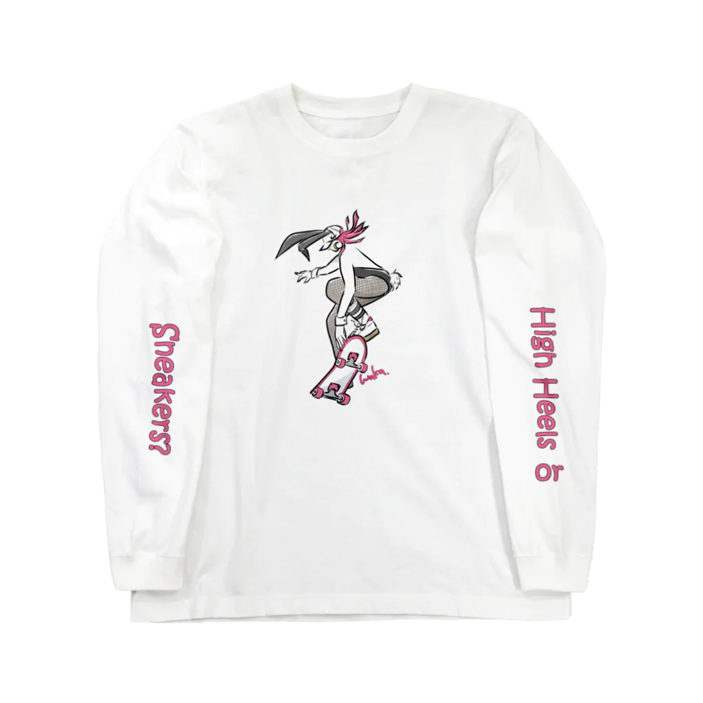 wakashopのHigh Heels or Sneakers? Long Sleeve T-Shirt