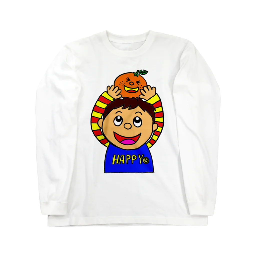 川上農園公式グッズのHAPPY BOY Long Sleeve T-Shirt