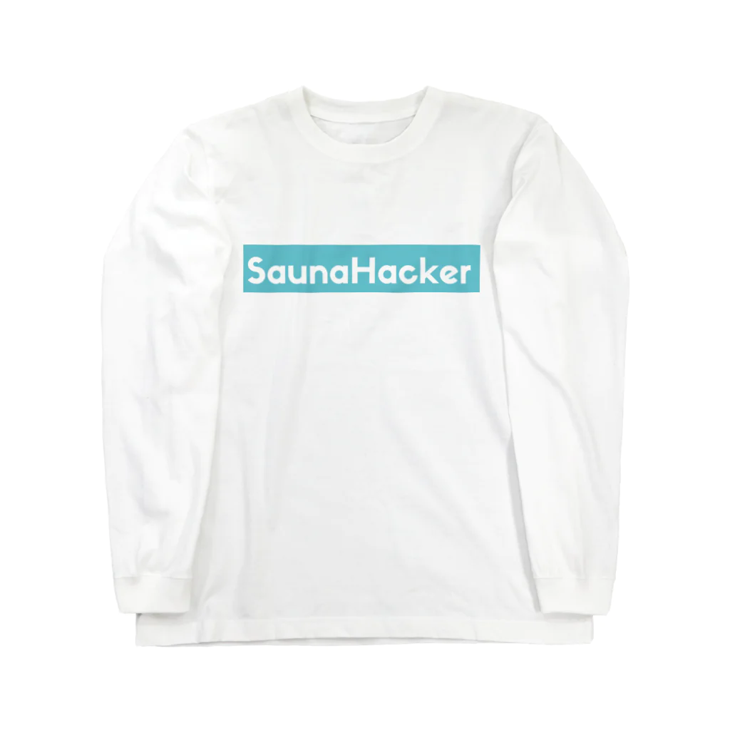 サウナハッカー♨️のサウナハッカー　ボックスロゴ Long Sleeve T-Shirt