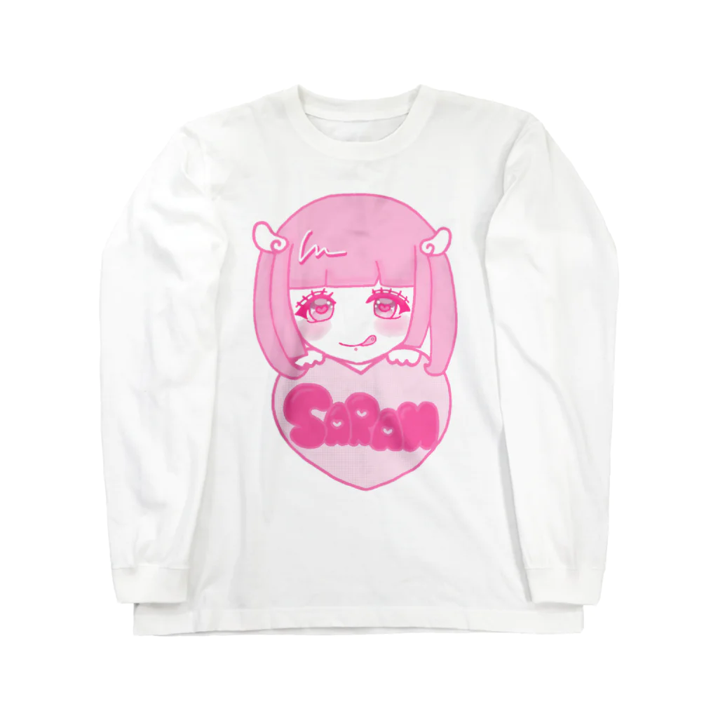 さらんぽshopの甘依さらんイラストロンT ロングスリーブTシャツ