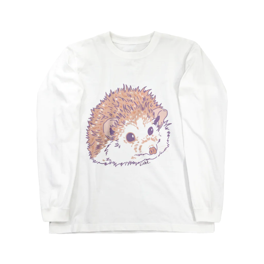 Lichtmuhleのくすみカラーのハリネズミ01 ロングスリーブTシャツ