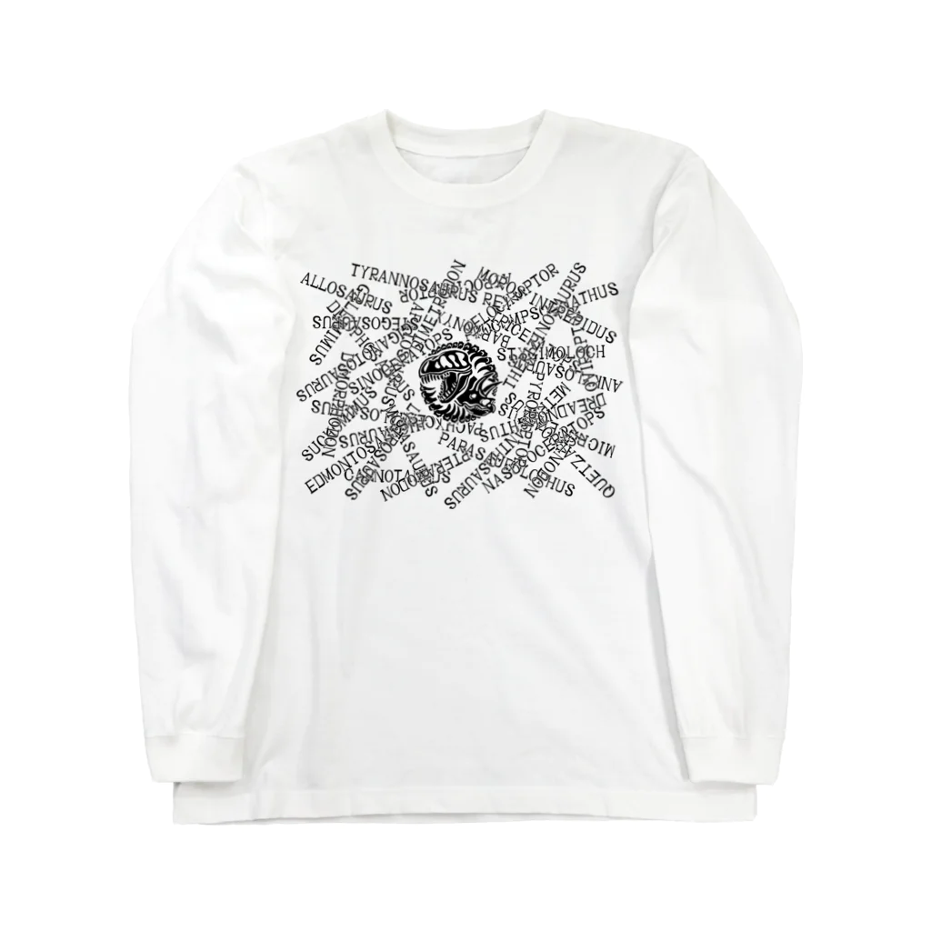 Rook'sVisionのNAMES 恐竜JW[黒] Long Sleeve T-Shirt